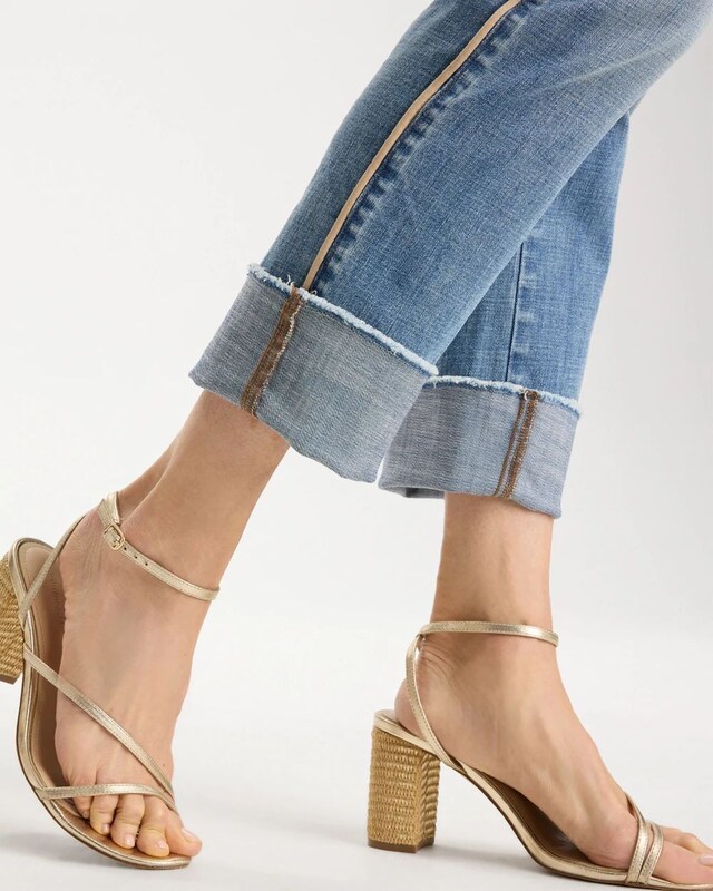 Girlfriend Roll Cuff Crop Jeans - image 4